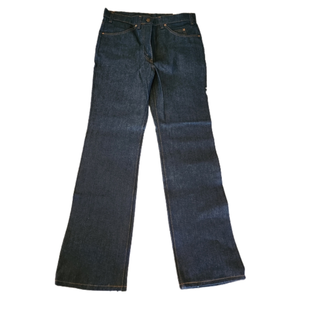 VINTAGE LEVI'S MEN'S 317 ORANGE TAG DARK WASH BOOT CUT JEANS SIZE 34W X 32 NWT - Picture 10 of 10